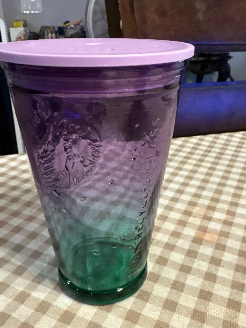 Starbucks Purple and Green Ombre Tumbler with Lavender Lid